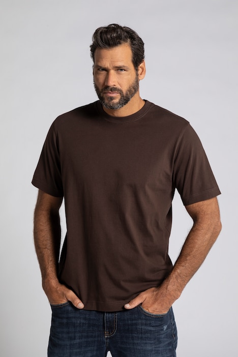 T-Shirt, Basic, Rundhals, gekämmte Baumwolle, bis 8XL
