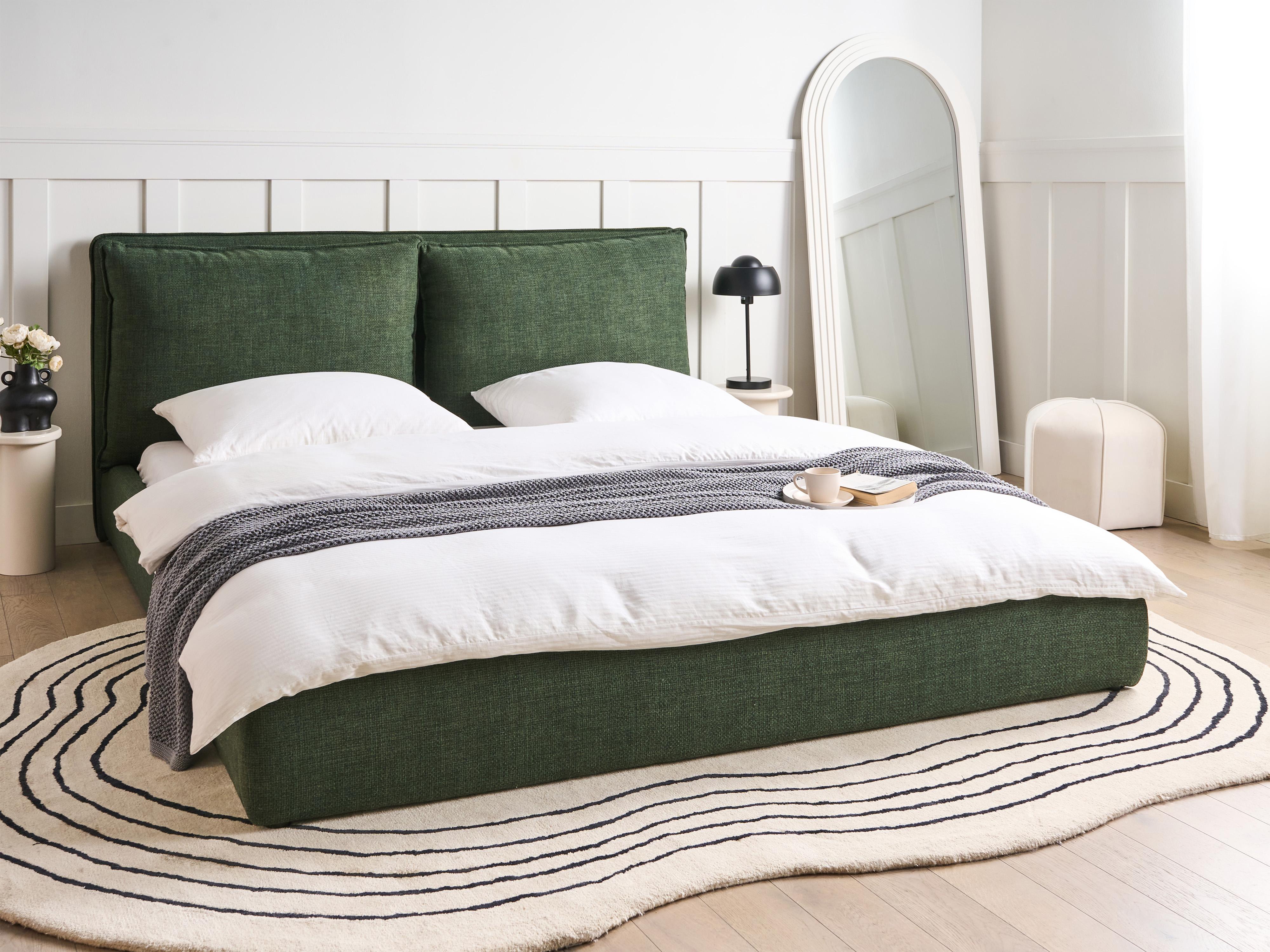 Waterbed Stof BAJONNA 180 x 200 cm Donkergroen