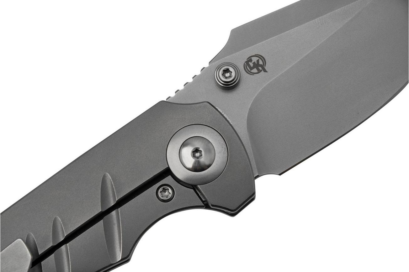 WE Knife Riff-Raff Grey Titanium, Blasted CPM 20CV WE22020B-4 zakmes, Matt Christensen design