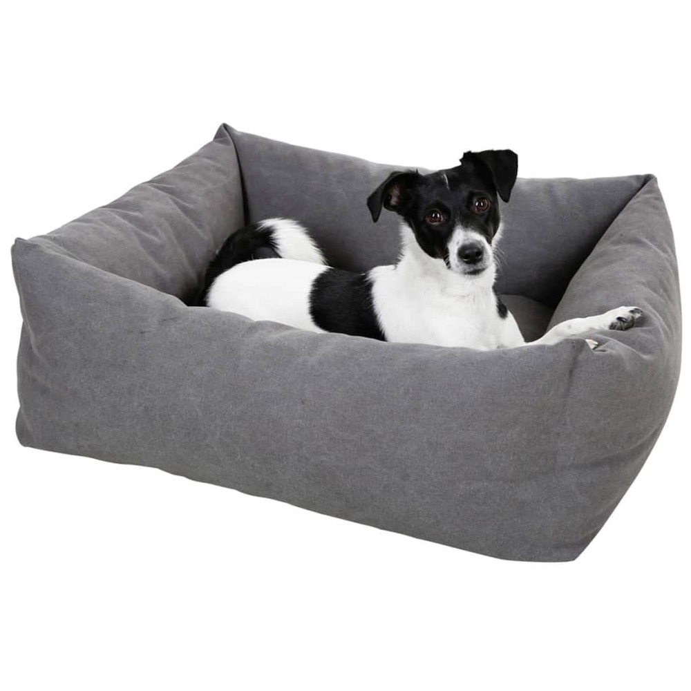 Lit pour chiens lucca 70 x 60 cm gris 80346