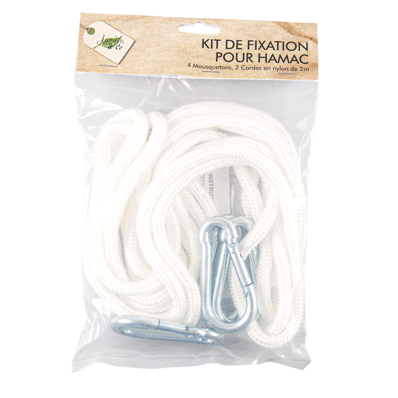 Kit fixation cordes pour hamac