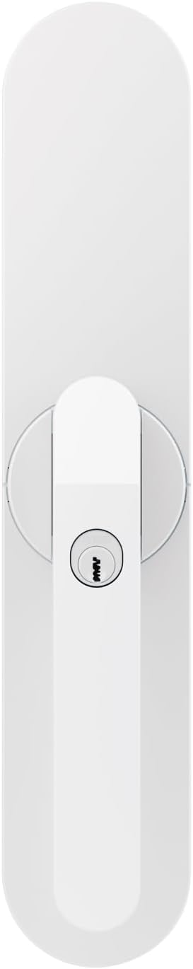 ABUS Fensterantrieb WINTECTO One – Smarter Fenstergriff für Fenster, Balkon- und Terrassentür – mit Alarmfunktion – einfache Montage ohne Bohren – Weiß, verschiedenschließend