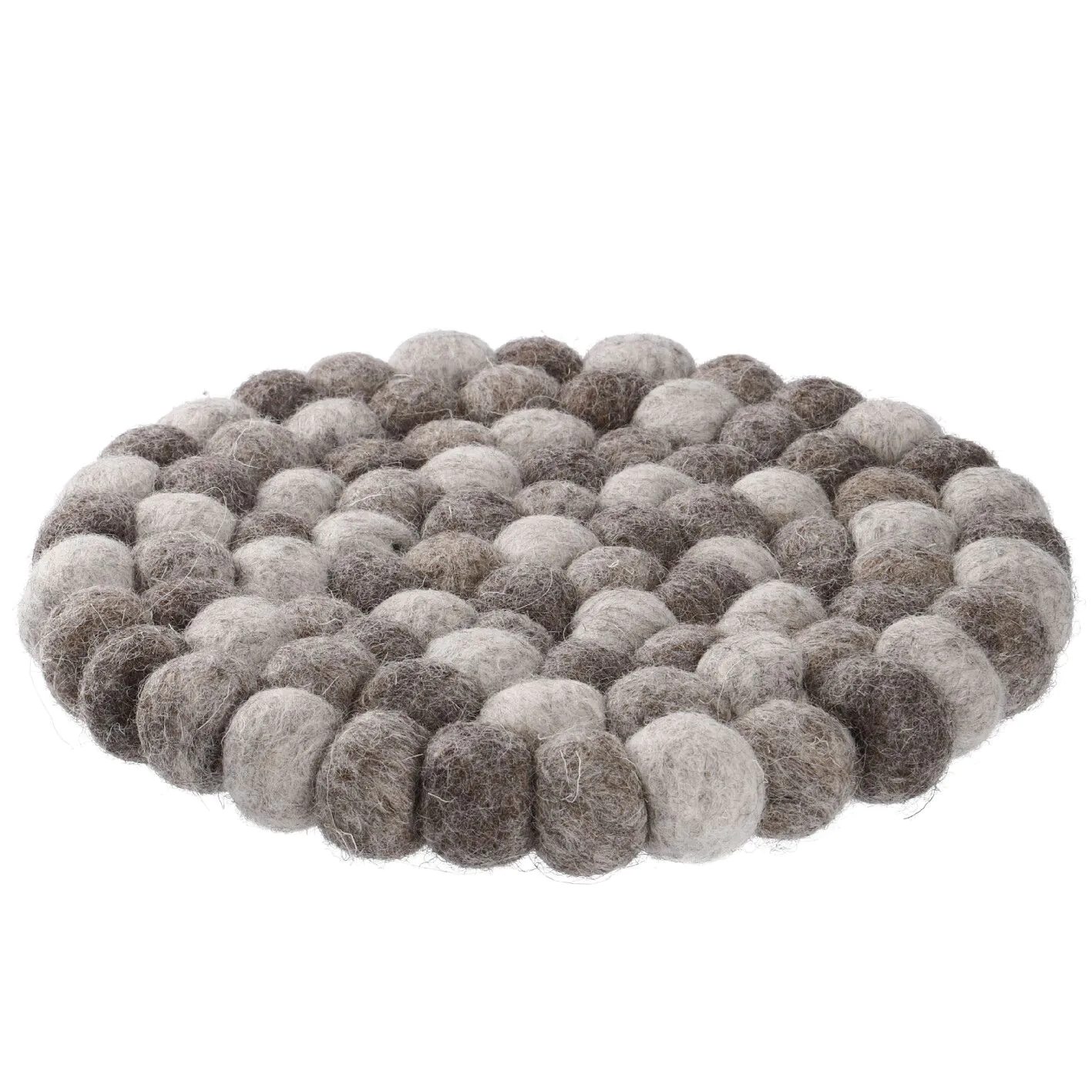 Untersetzer Filzkugeln, taupe mix, 20 cm