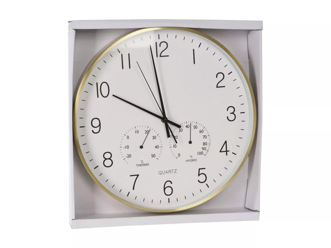 WELL HOME - Horloge murale rotndo bianco Ø38x4,2 cm