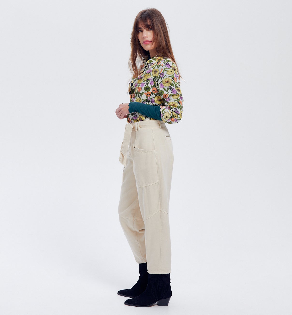 Pantalon balloon Femme - Beige