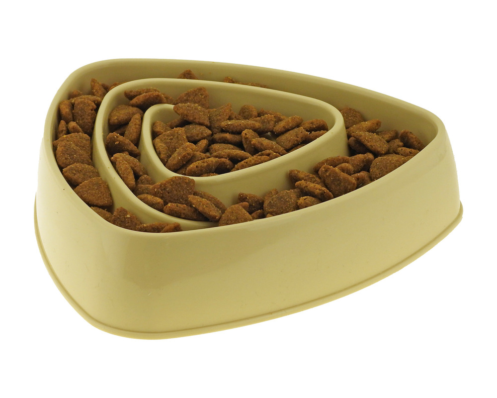 Gamelle chien labyrinthe anti-glouton triangulaire • bol alimentaire