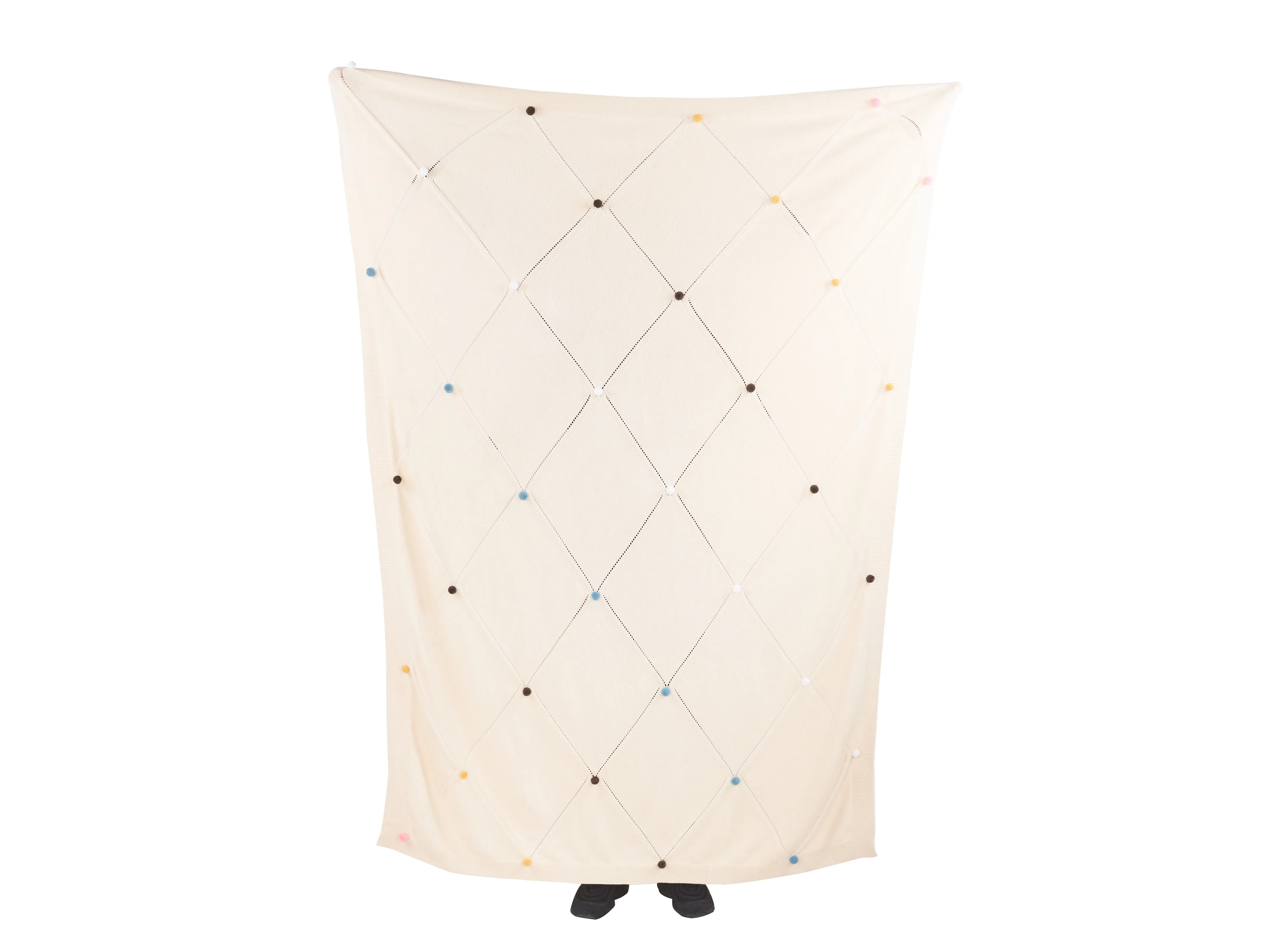 Plaid GAIDAR Katoen 130 x 170 cm Beige