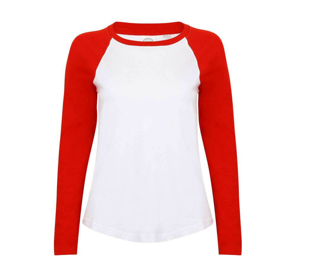 SF Women SK271 - Tee-shirt baseball manches longues femme