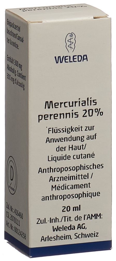 Weleda Mercurialis perennis 20 %<br>20 ml, Flasche, Lösung zur Anwendung auf der Haut, Externum