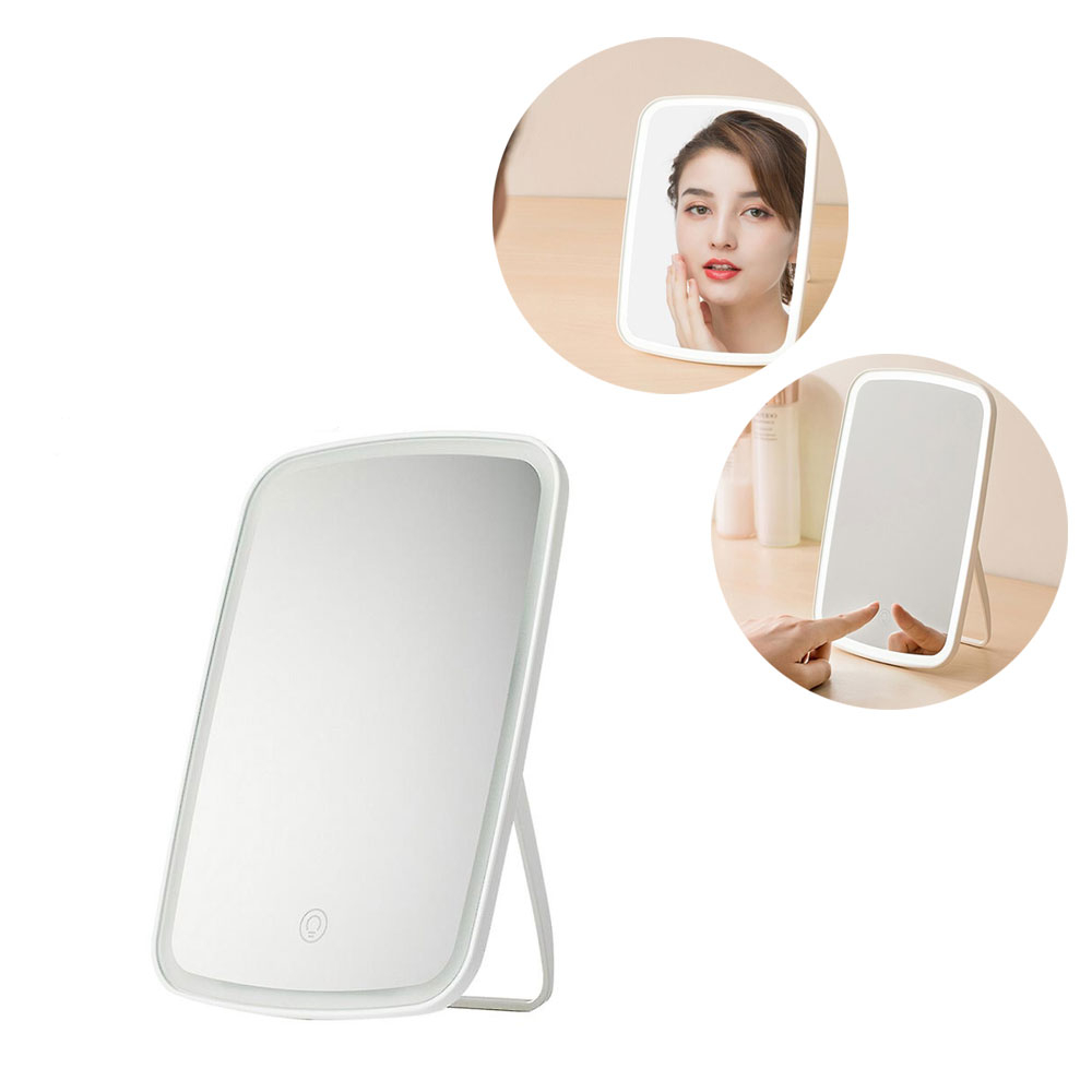 LED Makeup Schminkspiegel Akku Kosmetik Spiegel mit Touch-Sensor - Weiss