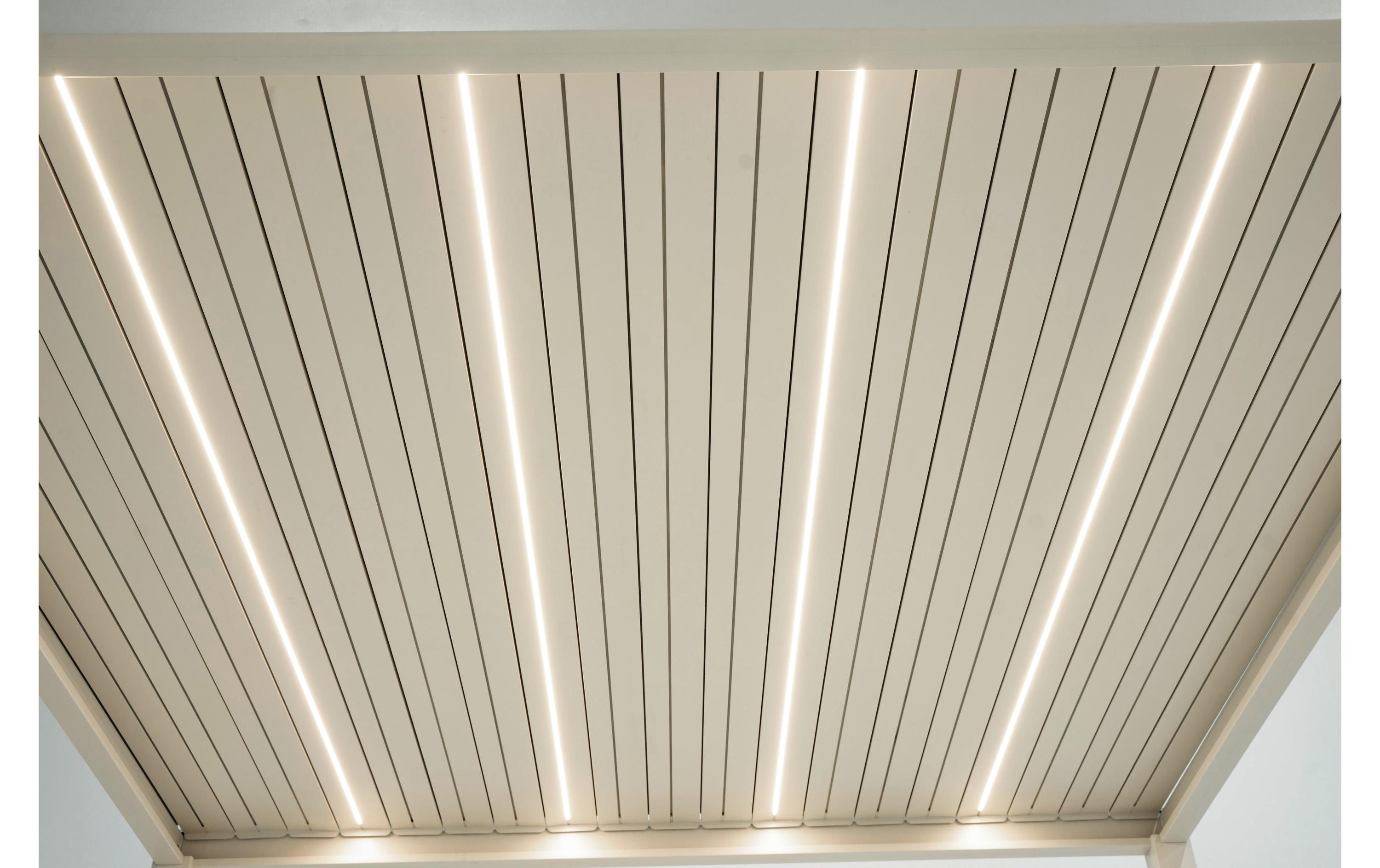 Solar LED-Lamelle, Weiss<br>Solar LED-Lamelle für Alu-Pergolen