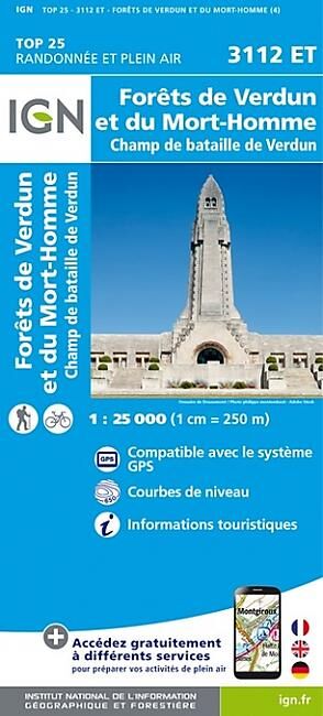 IGN - TOP25 3112ET FORETS DE VERDUN 1 25 000