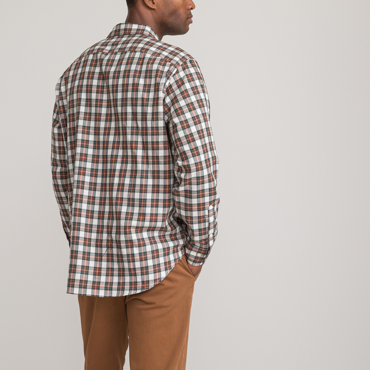 COLEÇÃO LA REDOUTE<br>Camisa reta com estampa xadrez e gola clássica