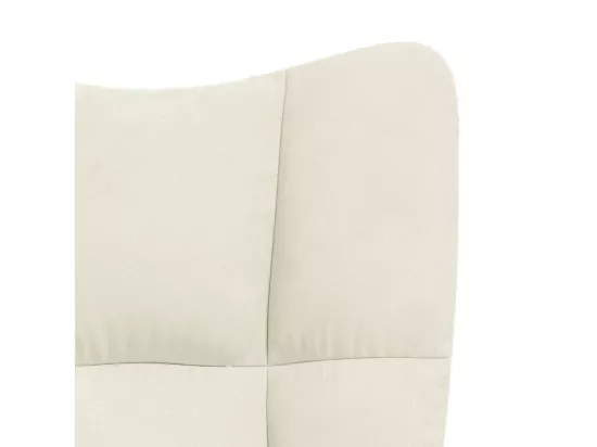 Chaise à bascule Blanc crème Velours