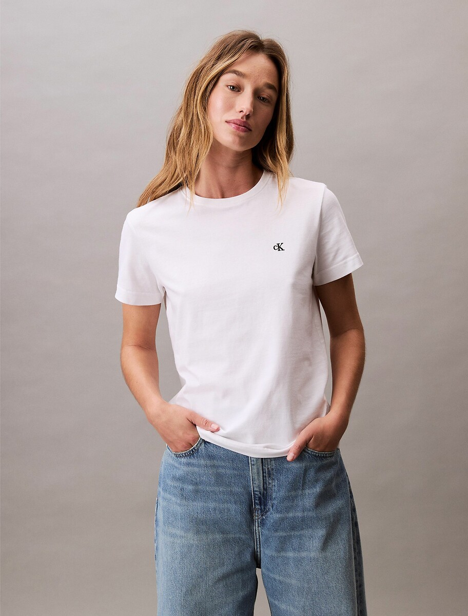 CALVIN KLEIN JEANS<br>Camiseta com gola redonda e mangas curtas