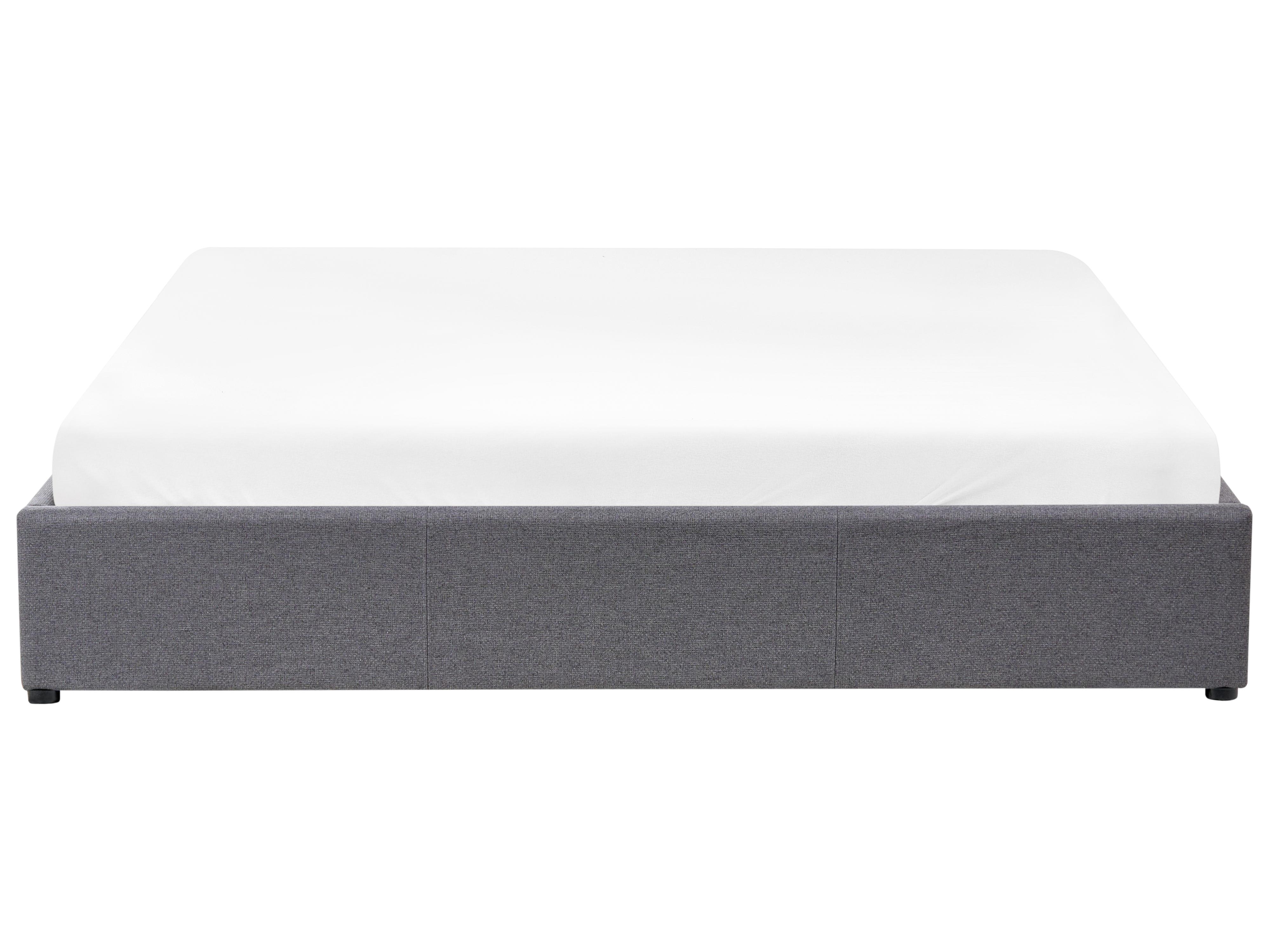 Opbergbed zonder hoofdbord Stof DINAN 180 x 200 cm Donkergrijs