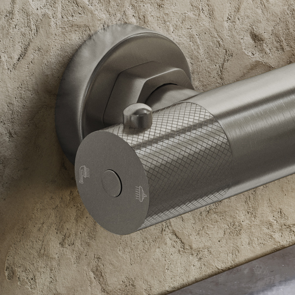 Saniclear Exclusive Curved thermostatische opbouw badkraan RVS