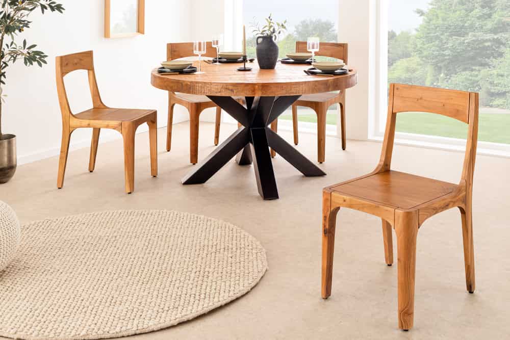 Massiver Stuhl ORGANIC braun Akazienholz honey finish handmade