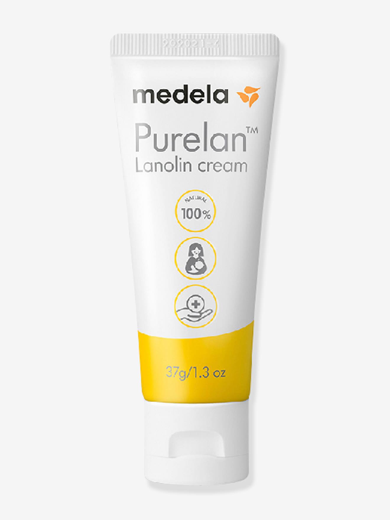 Creme hidratante Purelan 100 da MEDELA, tubo de 37g, branco médio e suave.