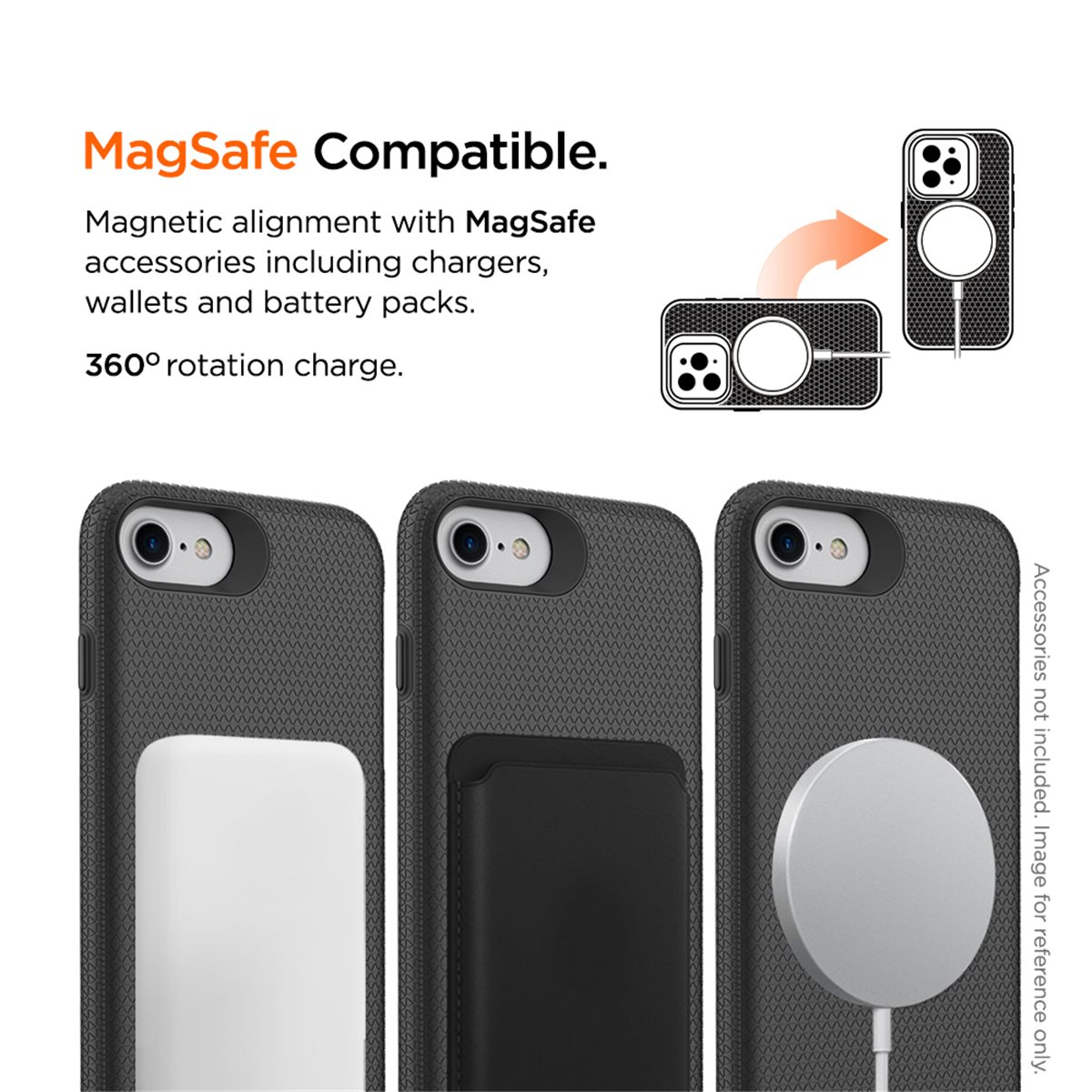 iPhone SE (2022/2020) MagSafe North Case Premium Hybrid Schutzhülle (EGCA00697) - Schwarz
