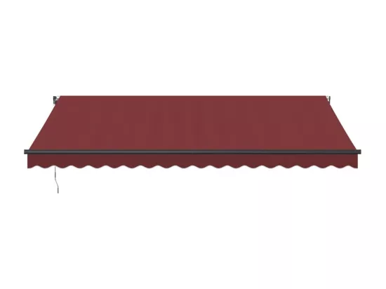 Auvent rétractable automatique avec LED bordeaux 450x300 cm
