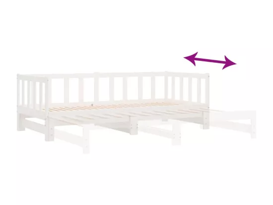 Lit de jour et lit gigogne sans matelas 90x200 cm bois massif