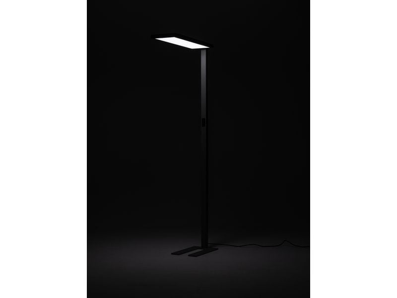 office focus Bürostehleuchte HCL LED 100 W, Grau Dimmbare Stehleuchte für Boden- und Deckenbeleuchtung