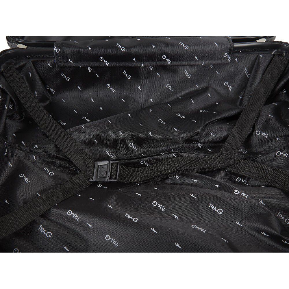 Valise rigide 4 roues 38L ABS noir L.56 cm