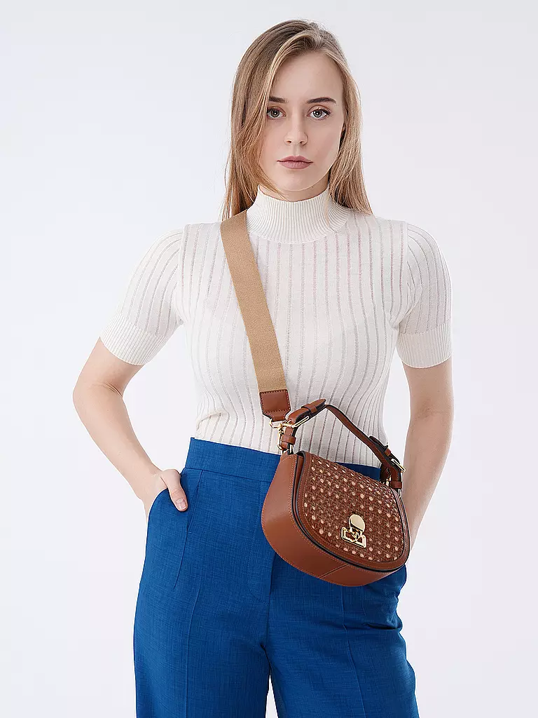 LAUREN RALPH LAUREN Ledertasche - Henkeltasche TANNER Medium braun