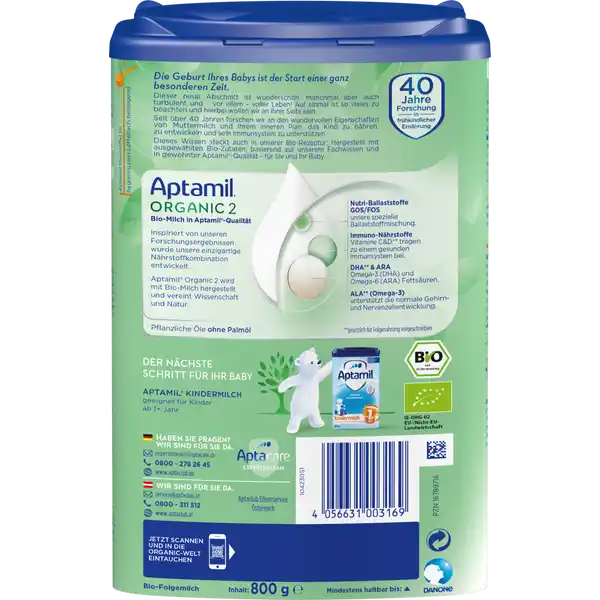 Bio ORGANIC 2 Folgemilch nach dem 6. Monat