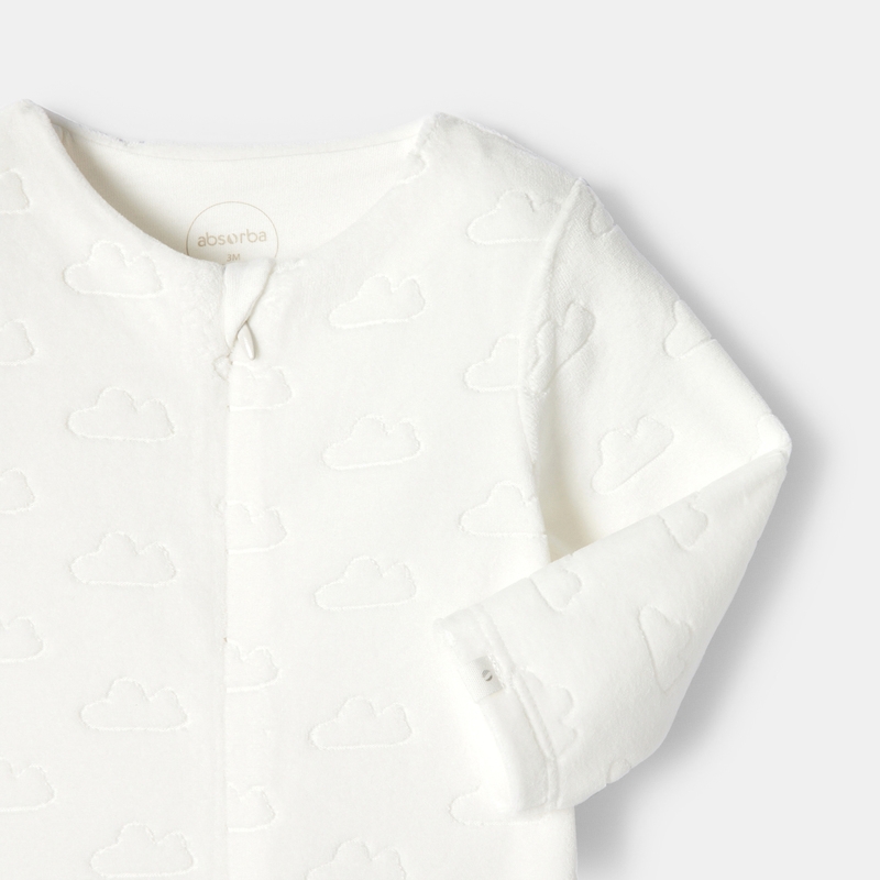 Pyjama en velours blanc naissance Absorba