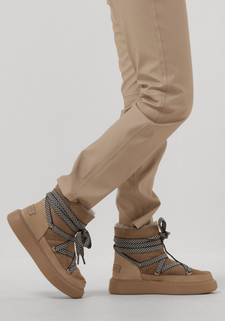 SHABBIES taupe shabbies enkellaarsjes hind sneaker