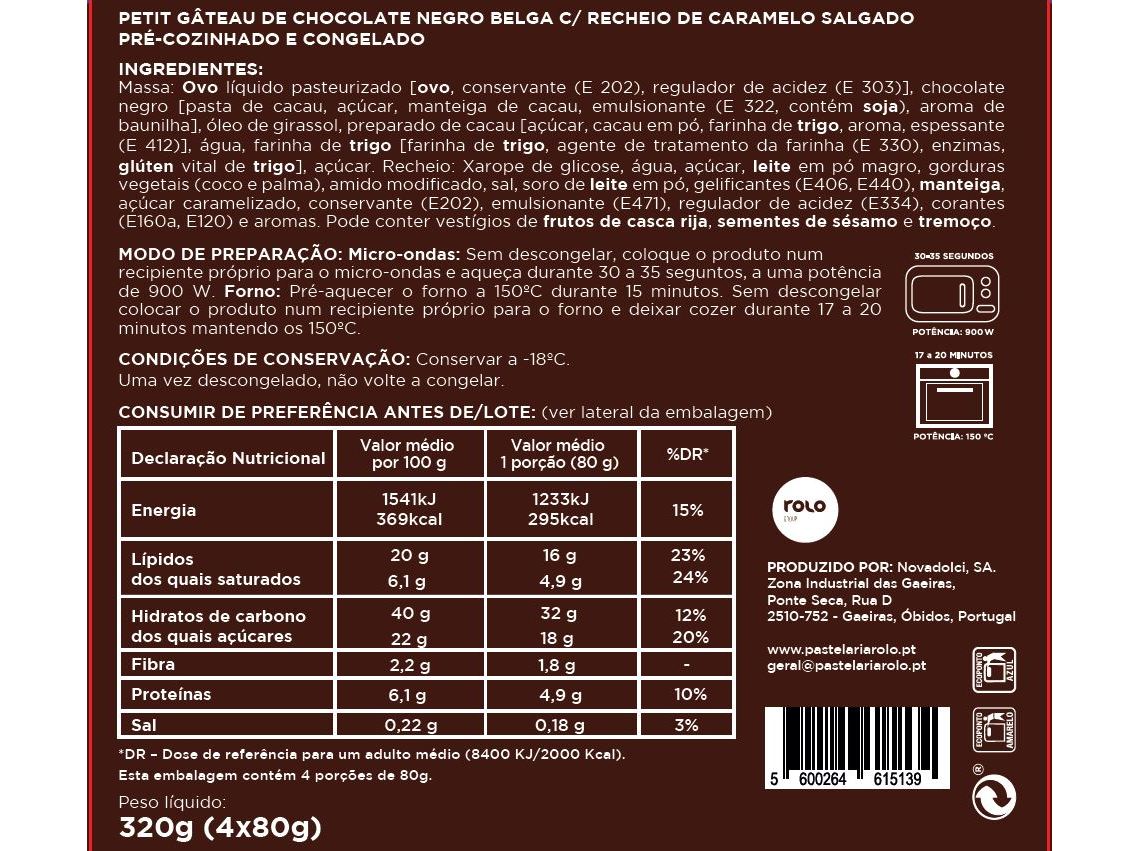 PETIT GATEAU NOVADOLCI CARAMELO 320G