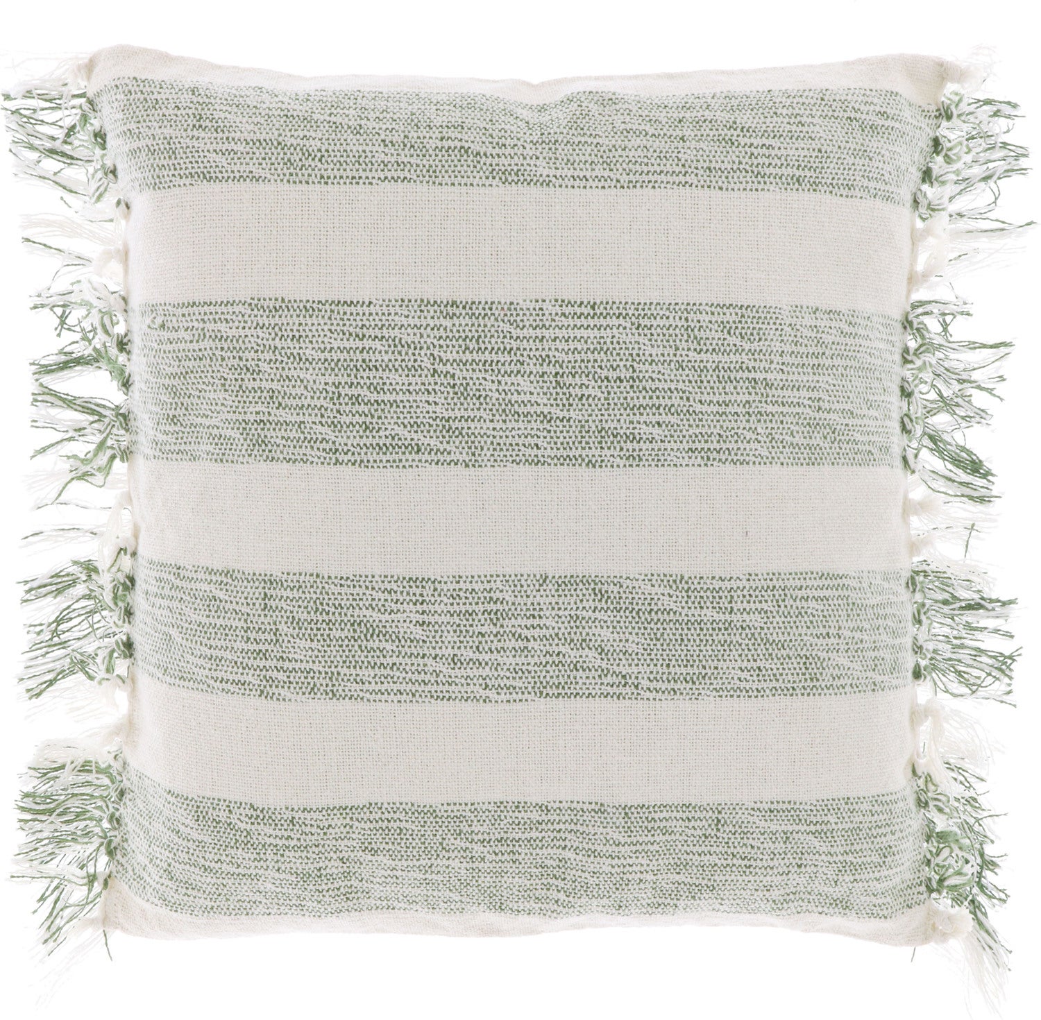 Unique Living sierkussen bossa groen / wit 45 x 45 x 7 cm