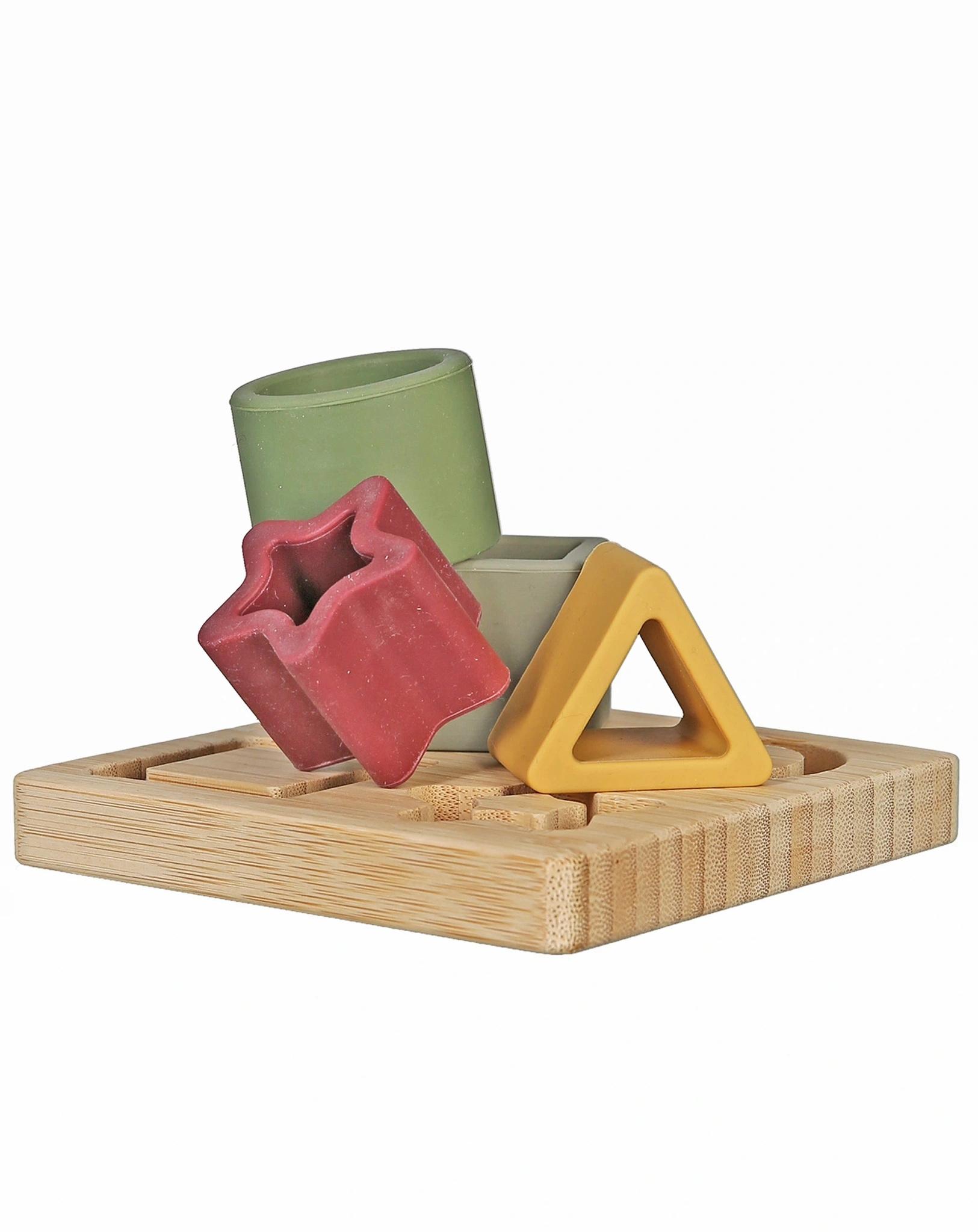 Silikon-Steckpuzzle FORMEN 5-teilig in bunt