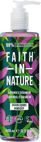 Faith In Nature Savon Liquide Mains À La Lavande Et Au Géranium Flacon Pompe 400ml