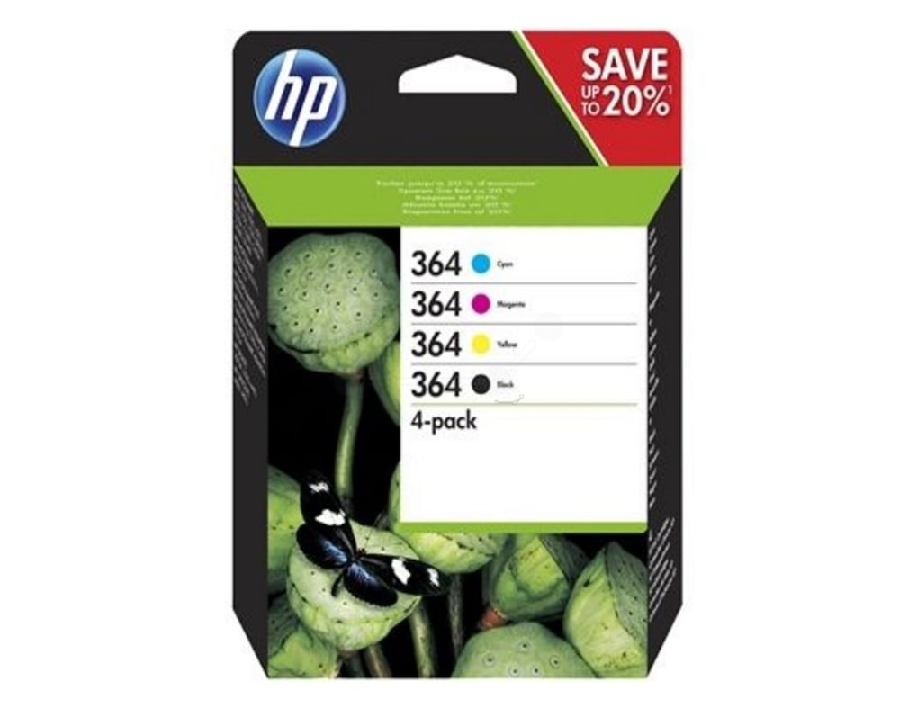 TINTEIRO HP N9J73AEBL 364 4-PACK PRETO COR