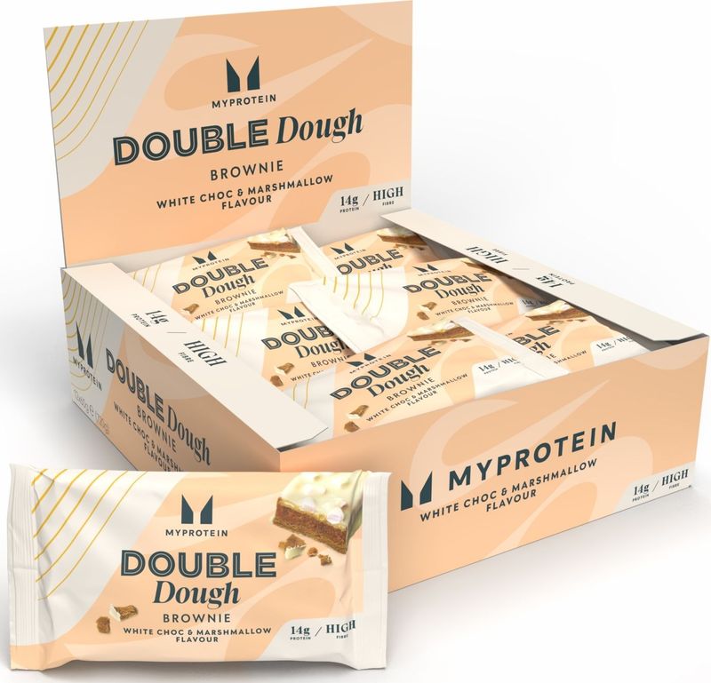 Double Dough Brownie - 12 x 60g - Witte Chocolade en Marshmallow