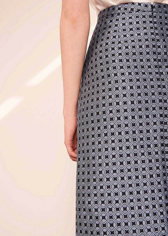 Jupe Joasbleue en jacquard