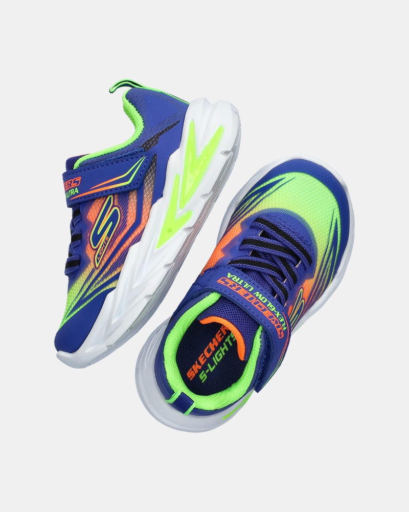 Skechers S Lighs Flex-Glow Ultra Klittenbandschoenen  - blauw
