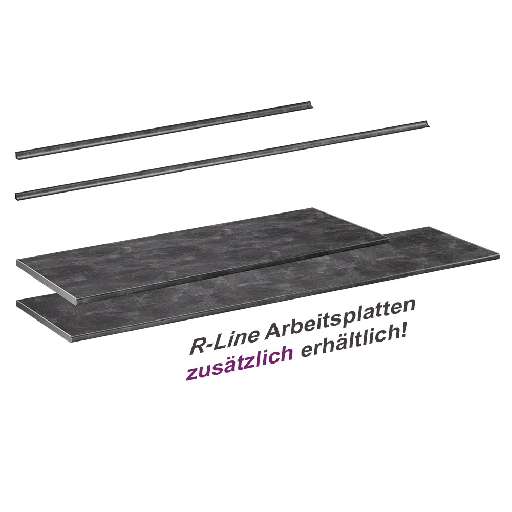 Vicco Küchenarbeitsplatte R-Line Anthrazit 240 cm
