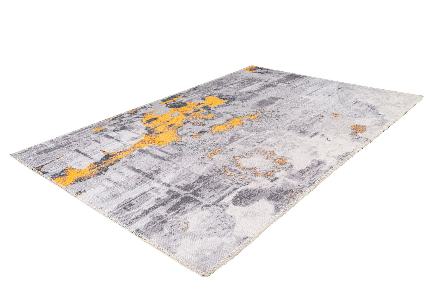 Platgeweven vloerkleed Paradisia Grijs / Goud Modern 120 x 180 cm