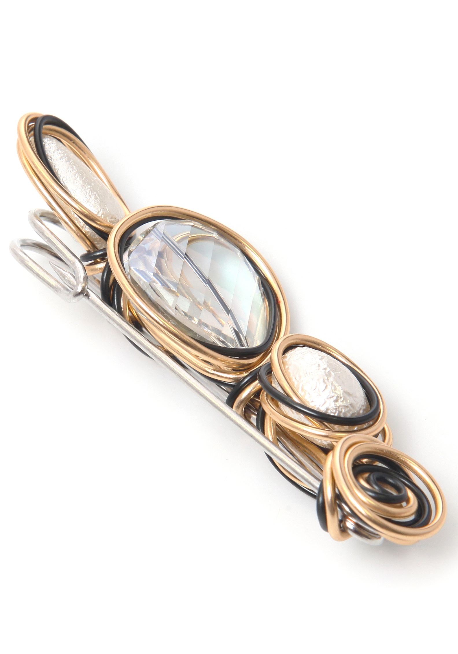 Firetti Brosche »Schmuck Geschenk Ansteckschmuck tricolor« ()  mit Glasstein