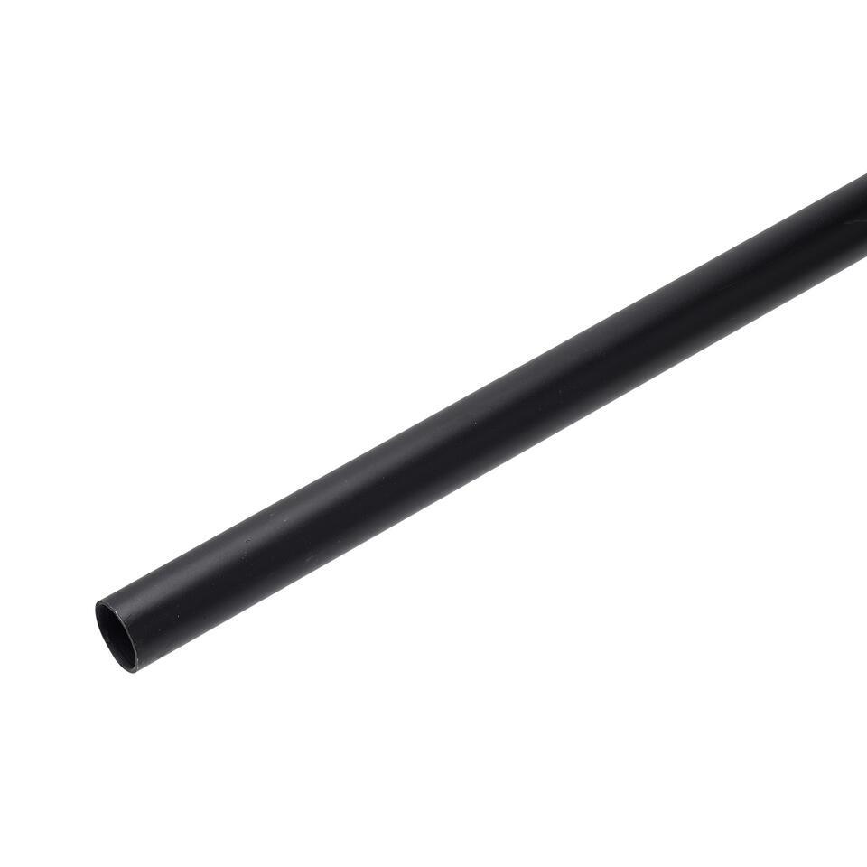 Gordijnroede 120 cm Zwart Metaal - Ø20mm