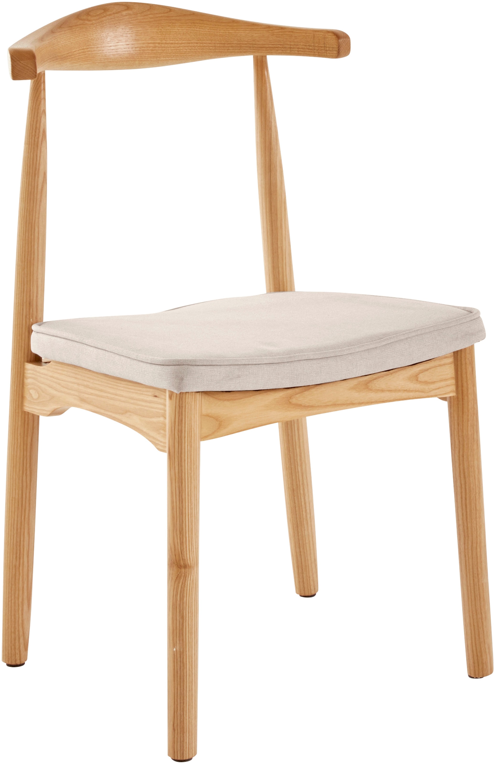 LeGer Home by Lena Gercke Esszimmerstuhl »Rianne, TOPSELLER!, OTTOs Choice« (Set) 2 Stk.Gestellrahmen aus massivem Eschenholz , Sitzfläche mit Webstoffkissen