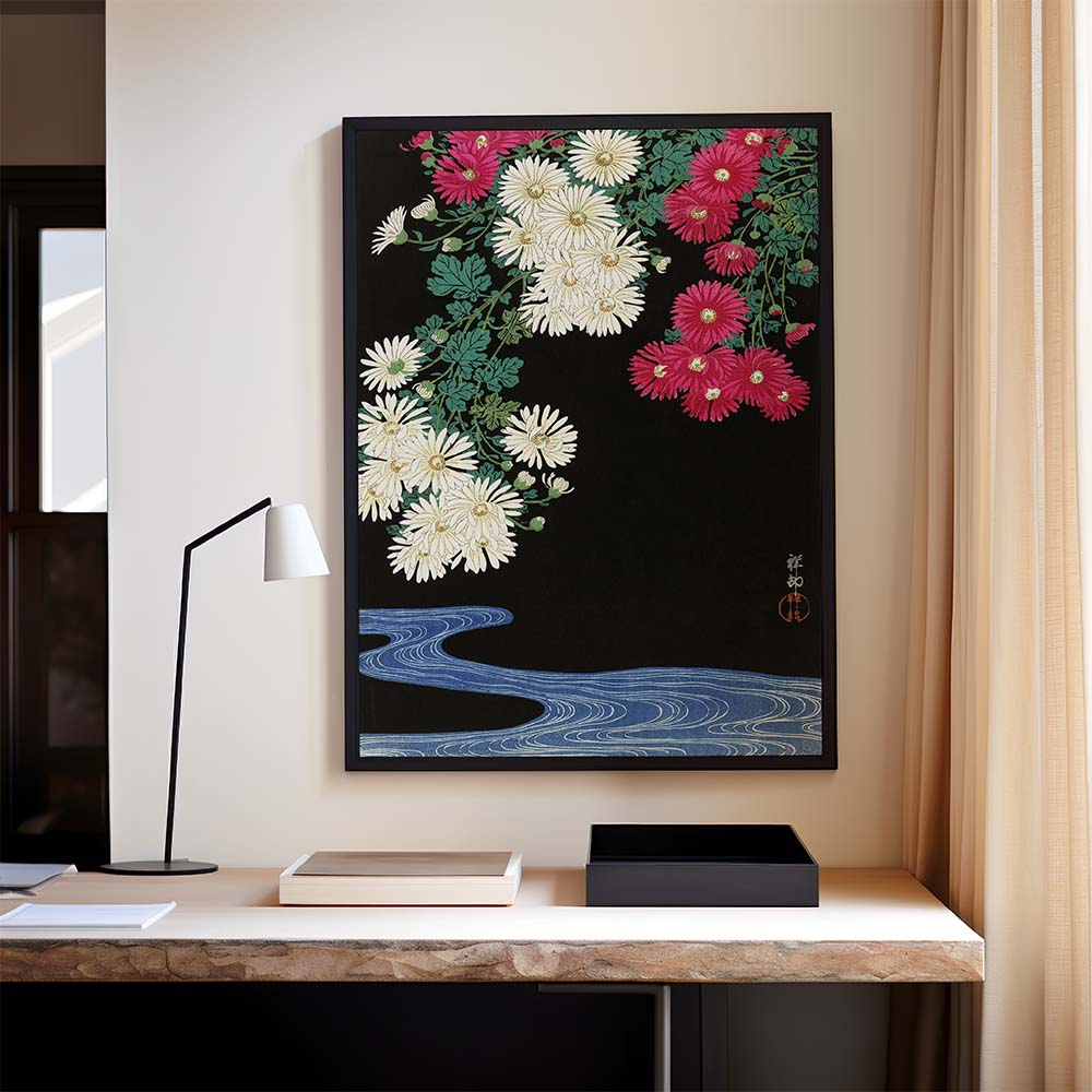 Poster Ohara Koson - Chrysanthemums 30x45 cm