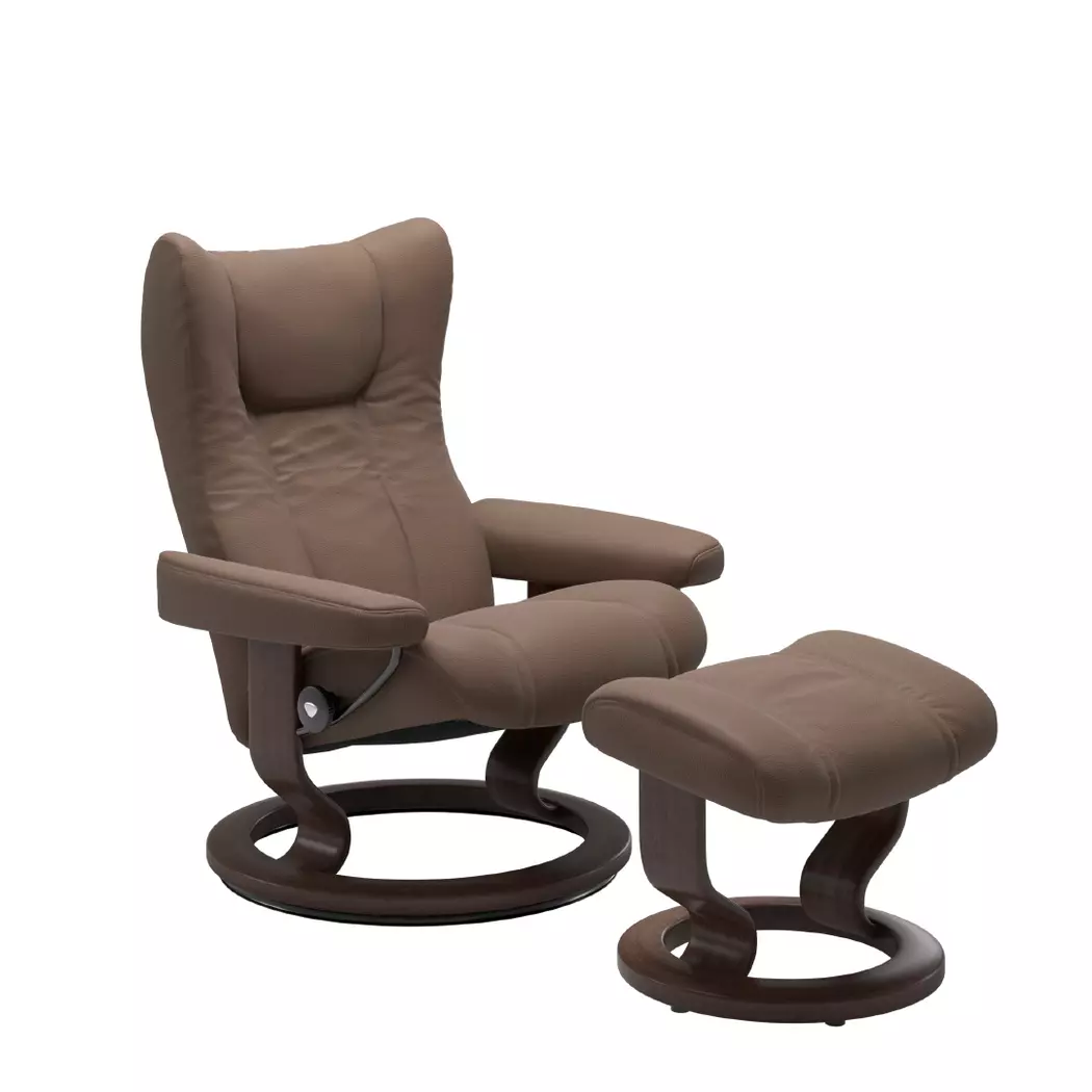 Sessel mit Hocker Wing Classic