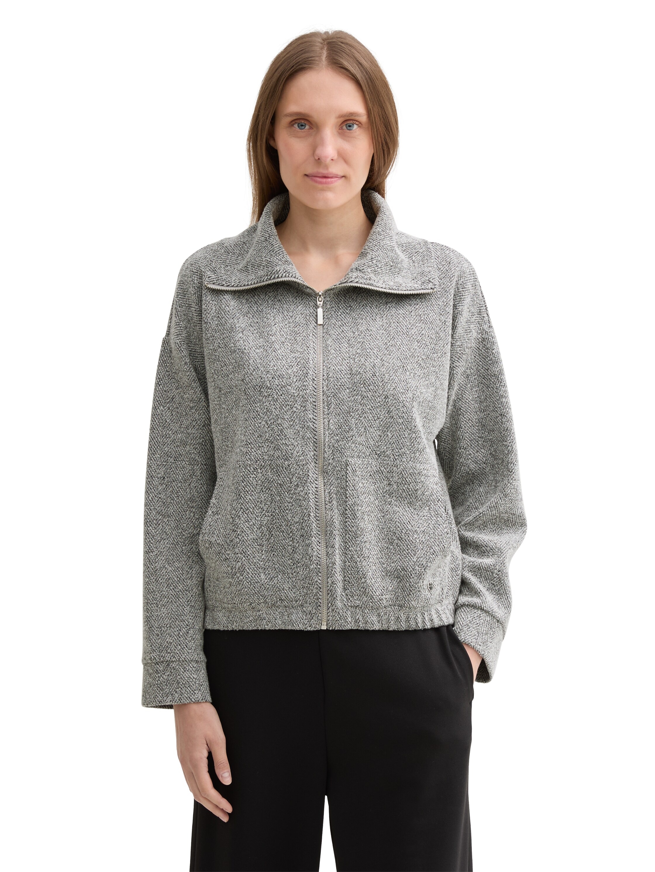 TOM TAILOR Sweatjacke , mit grossem Stehkragen