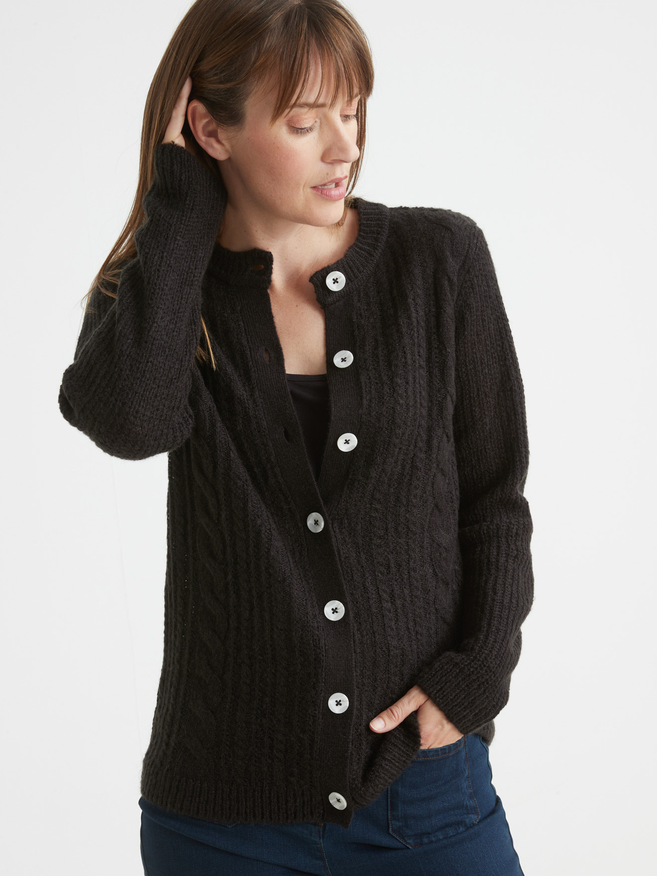 Cardigan à torsades