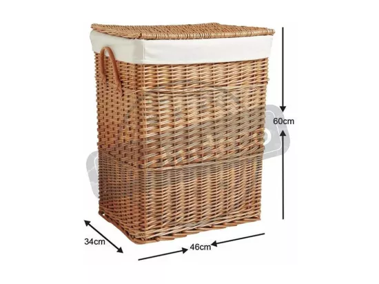 Corbeille à linge en osier naturel